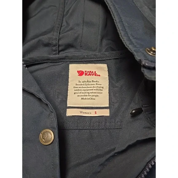 Fjallraven Sarek Trekking Jacket G-1000 Womens Sz S Blue Greenland